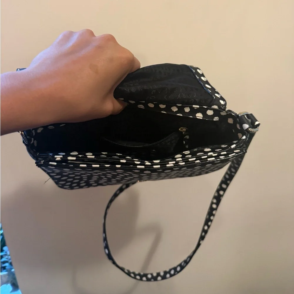 kate spade Black and White Polka Dot Crossbody Bag